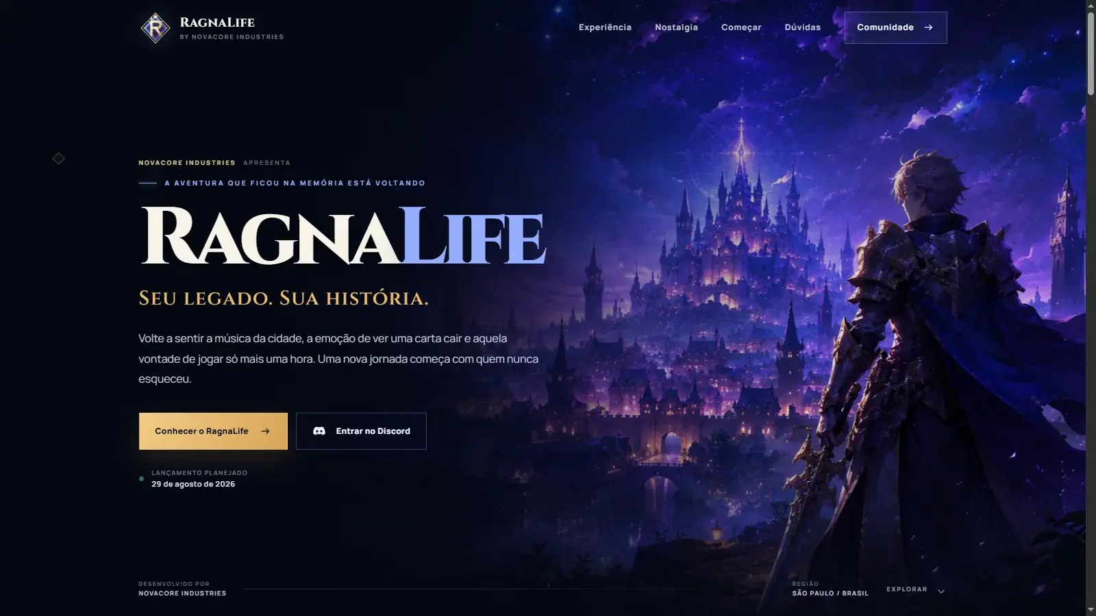 Prévia da apresentação atual do RagnaLife